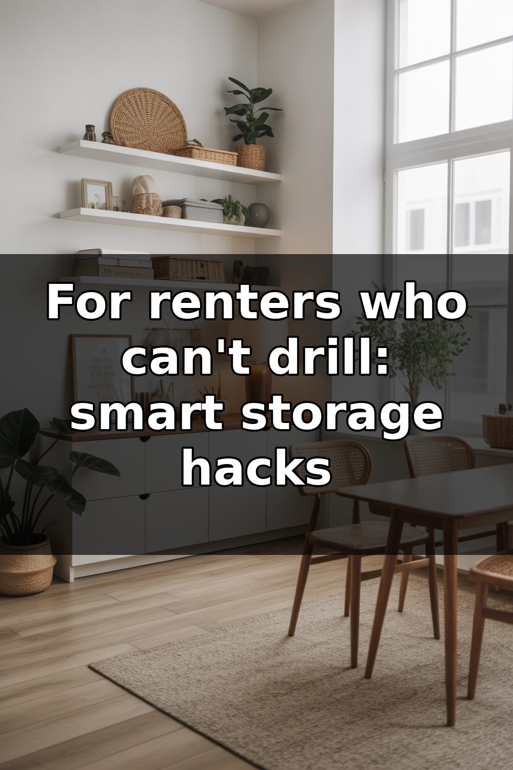 A studio apartment with clever under-bed storage containers, wall-mounted shelves, and furniture with built-in compartments showcasing hidden storage solutions for small spaces.