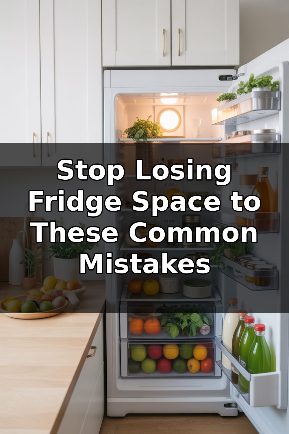 A small refrigerator interior showing disorganized shelves with scattered containers, condiments, and produce creating wasted space.